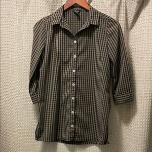 Forever 21 Black and Brown Checkered Casual Shirt